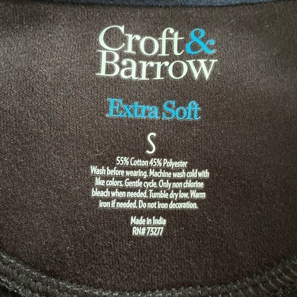 NWT Croft & Barrow Regular Fit Fleece Sweater - Picture 5 of 5